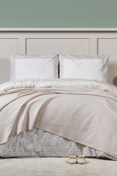 Elart Angel Pike Double 100% Cotton (200X220 cm) Beige
