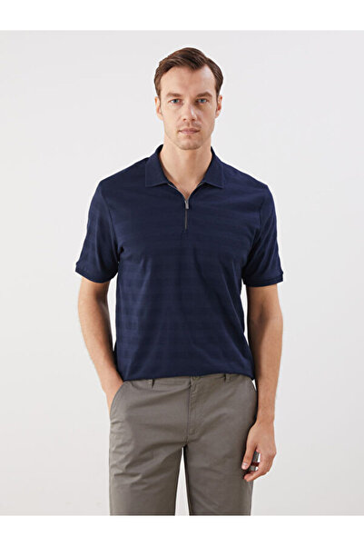 LC Waikiki منتجات فريزن ستور التي لا مثيل لها I تي شيرت رجالي مخطط بياقة ديفر...