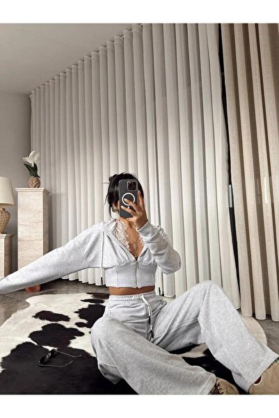 ALVOR 3 Yarn Fleece-Free Lace Collar Track Suit Set