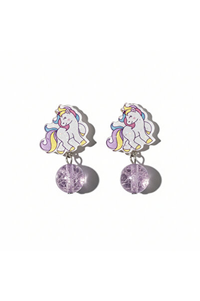 SeaBubbles Unicorn Non-Pierced Children's Earrings Standard Lila