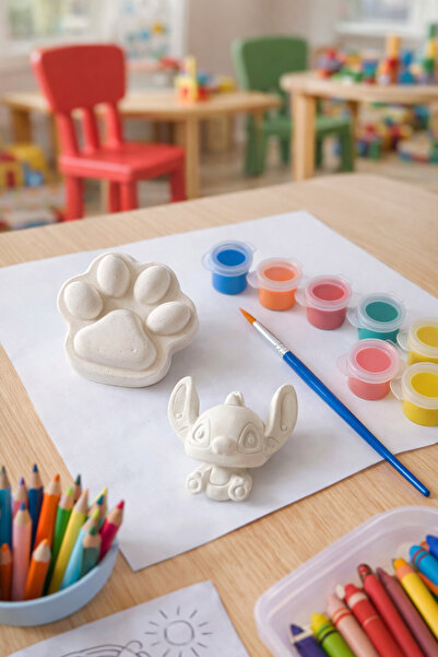 Sisay Home Stitch Taş Boyama Seti | Çocuklar İçin Boyama Seti – Figür + Fırça...