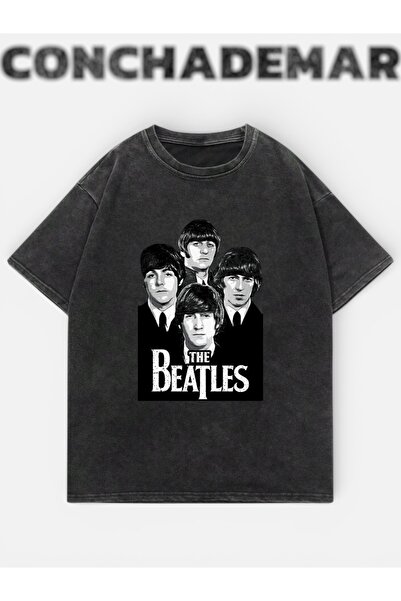 Vordevia The Beatles Printed Washable Oversize T-Shirt Unisex Vintage Comfort...