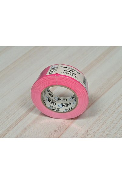 GEM - Premium Duct/Cloth Tapes 50mmx25M - (FLUORESCENT PINK)