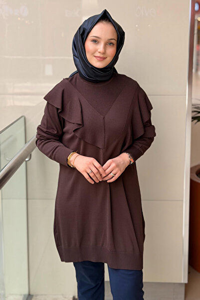 Ghisa Dik Yaka Asimetrik Merserize Tunik