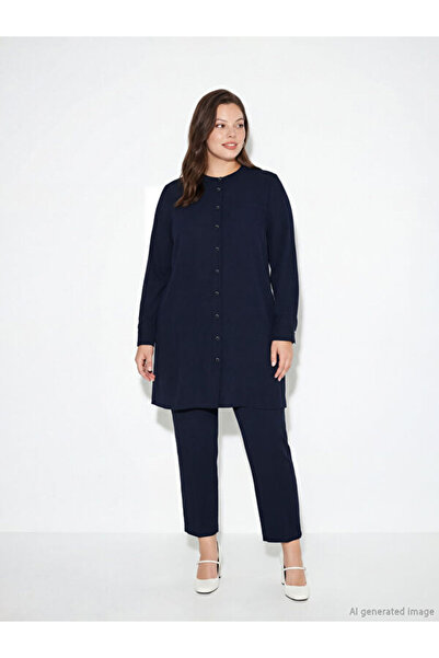 LC Waikiki Rmz Gi̇yi̇m Farkiyla Hakim Roba Collar Women's Shirt Tunic