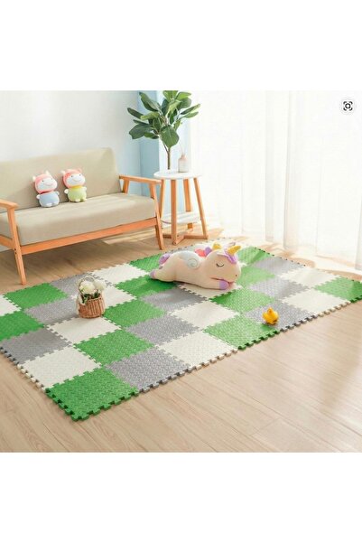 CARPAZAR 9 Parça Set 33x33 13mm Tatami 100x100 Kurulumlu Oyun Spor Halısı Min...