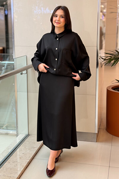 Ghisa Kloş Saten Etek