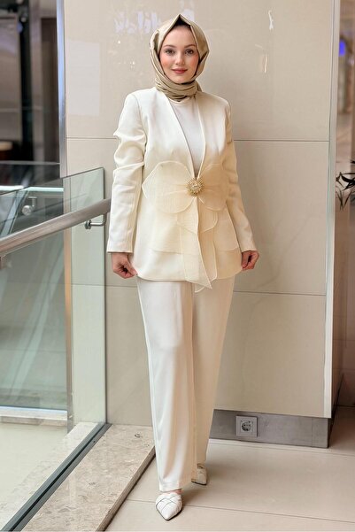 MİANOTTE Miarte Önü Organze Fiyonk Ceket Pantolon Takım