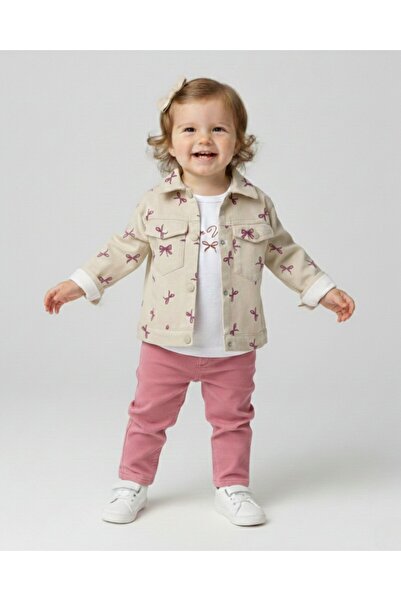 Egelite Girl's Holiday Set with Linen Jacket and Trousers, 3-Piece Holiday Se...