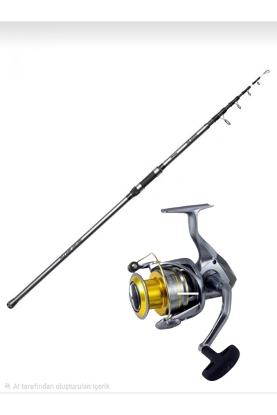 Okuma Alaris Tele Surf 420 cm 100-200 gr Surf Kamışı- Avenger 8000 6+1bb Olta...
