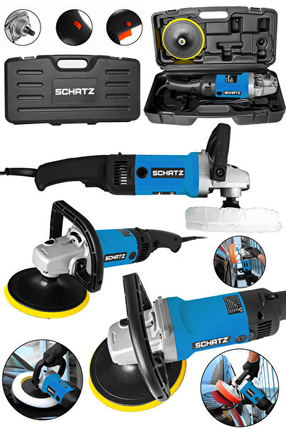 Schatz Profesyonel 1200W 6 Kademe Devir Ayarlı Pasta Cila Polisaj Makinesi 18...