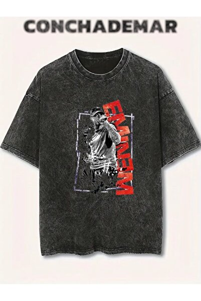 Vordevia Eminem Printed Washable Oversize T-Shirt Unisex Vintage Comfortable ...