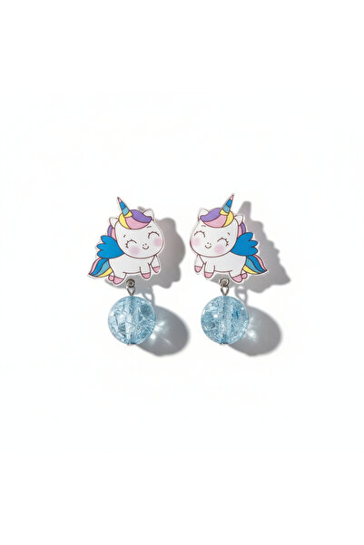 SeaBubbles Unicorn Non-Pierced Children's Earrings Standard Blue