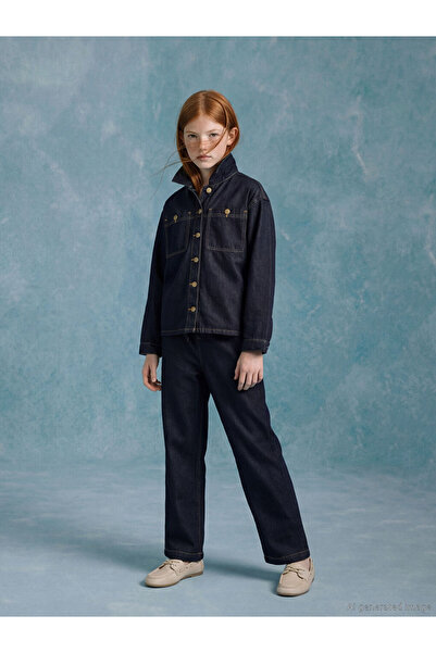 LC Waikiki Rmz Gi̇yi̇m Farkiyla Wide Leg Girls' Jean Pants