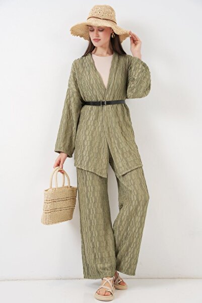 COjans Kimono Pants Double Set 30078 - Çağla