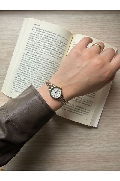 rubsey Retro Minimal Metal Cord Vintage Women Wristwatch Two Colors