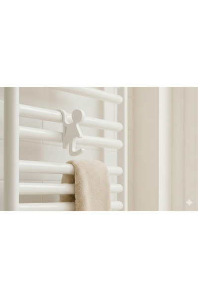 MÜTEFERRİKA 3D Tasarım Banyo Organizeri Figürlü Havlupan ve Petek Askısı