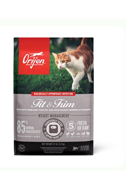 Or Origin Fit & Trim Dry Cat Food, with Chicken, Turkey & Fish, 1.8 kg.