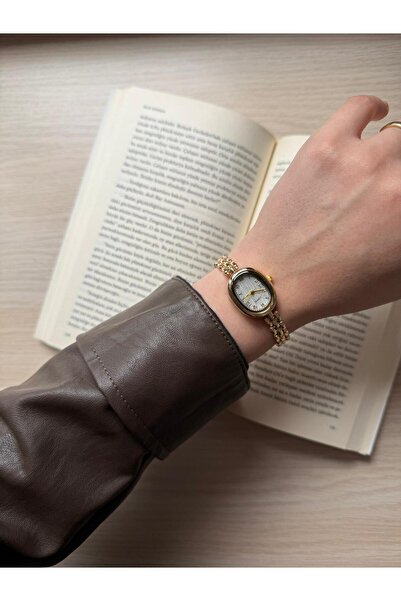 rubsey ساعة يد نسائية كلاسيكية بتصميم معدني بسيط وسلسلة ذهبية