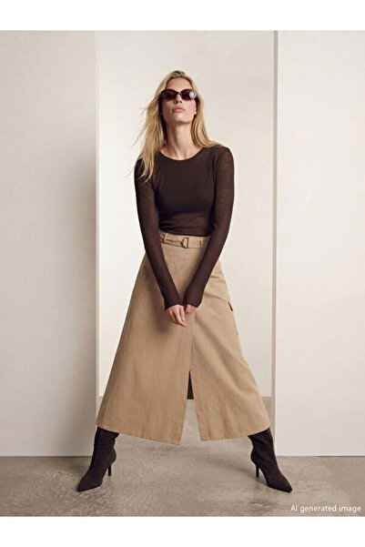 LC Waikiki Beli Belted Cargo Skirt