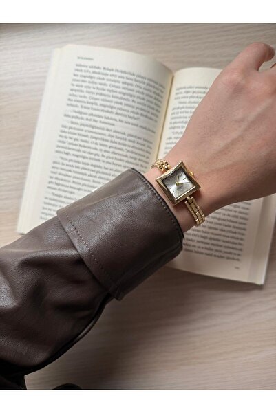 rubsey Retro Minimal Metal Cord Vintage Women's Wristwatch Square