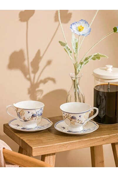 LC Waikiki Mixed Printed Porcelain Tea Cup Set for 2 Persons 220 ml (S6)