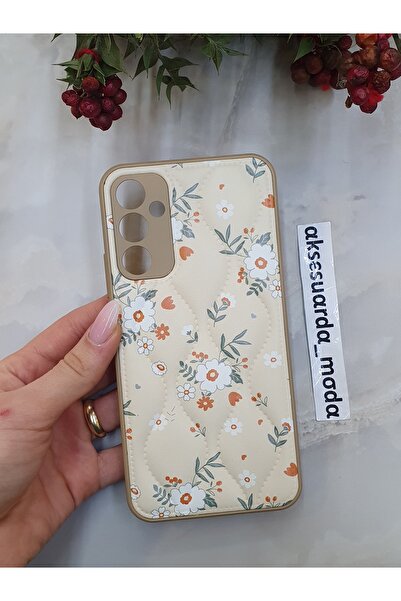 ZB Aksesuarda Moda حافظة سامسونج جالاكسي A34 مبطنة بنمط زهور متوافقة مع الهاتف