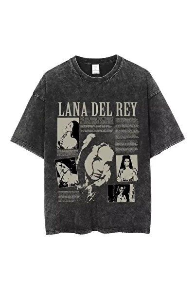 Vordevia Lana Del Rey Printed Washable Oversize T-Shirt Unisex Vintage Comfor...