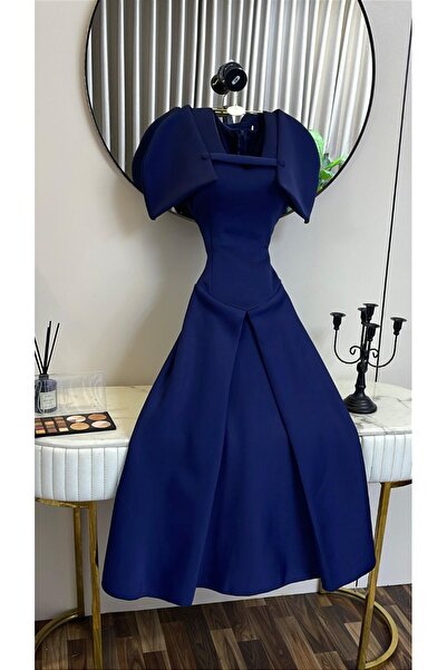 Special-DIARA Luxurious evening dress in royal navy