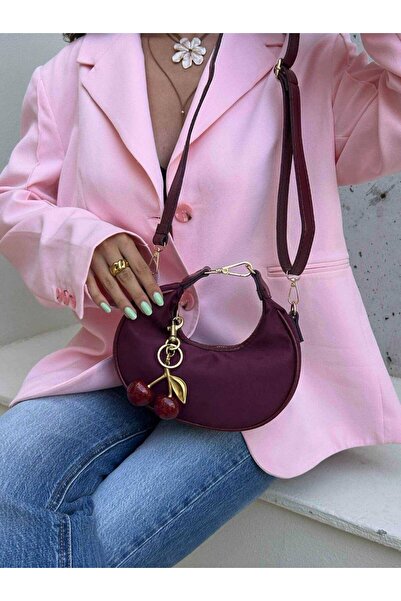 karpuzbutiks Pinterest Model Cherry Charmli Suede Handbag (Side Bag Available)