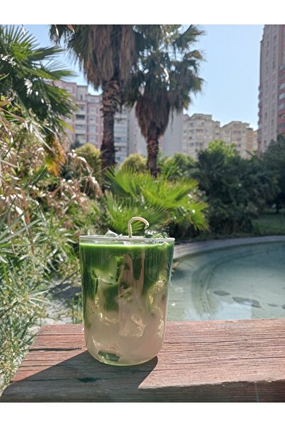 glow-candle by you El Yapımı ve Doğal Kokulu Matcha Latte Mum