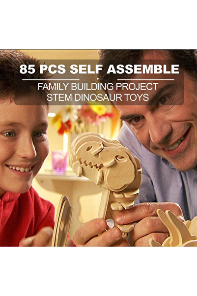 Robotime 3D Puzzle Robotic Dinosaur Toys Wooden Sound Controlled Walking T-re...