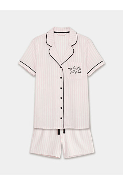 LC Waikiki منتجات فريزن ستور الفريدة من نوعها I قميص بياقة روبا مخططة طقم بيج...