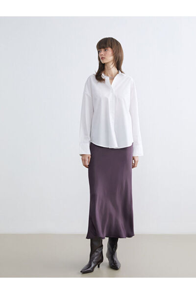 LC Waikiki A-Line Satin Skirt with Elastic Waistband