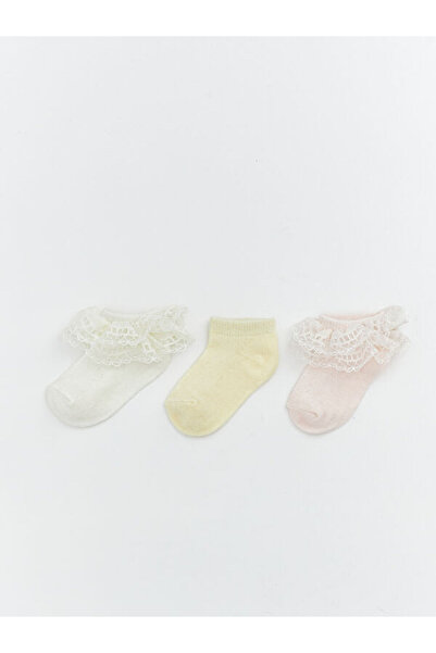 LC Waikiki منتجات فريزن ستور الفريدة من نوعها: جوارب بناتي مزينة بالدانتيل، 3...