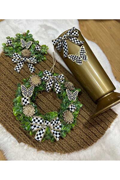 Marrone Kapı Süsü Kapı Önü Paspası Şemsiyelik 3'lü Set