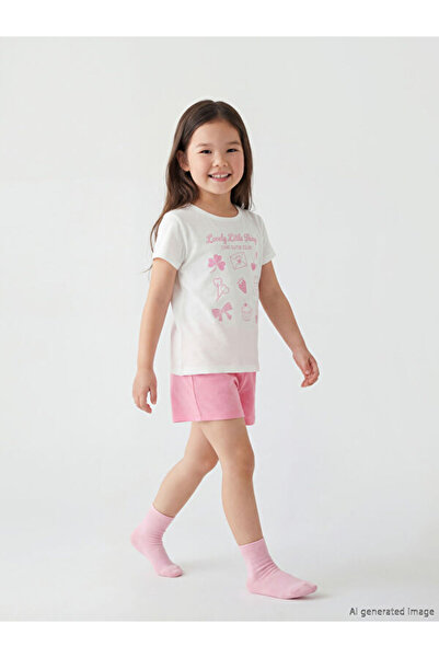 LC Waikiki منتجات فريزن ستور الفريدة من نوعها I طقم بيجامة بناتي مطبوع مع شورت