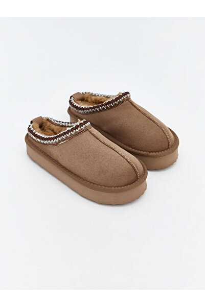 LC Waikiki Timeless Clothing & Timeless Choices Suede-Look Girls' Home Shoes