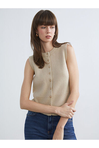 LC Waikiki Esvab • Modern & Distinctive Zero Roba Collar Women's Knitwear Vest
