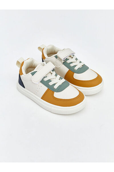 LC Waikiki Rmz Gi̇yi̇m Farkiyla Lace-Up and Velcro Baby Boy Sneakers