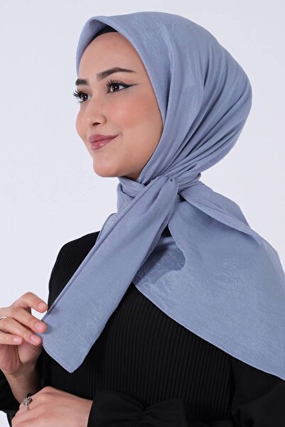 HAREM SCARF وشاح بريسا فوال باللون الأزرق من الدنيم