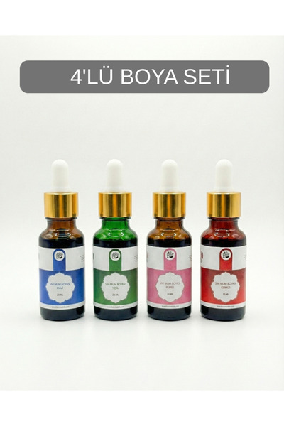 Solea Studio 4'lü Set 20 ML Yüksek Pigmentli Sıvı Boya - Kırmızı Mavi Yeşil P...
