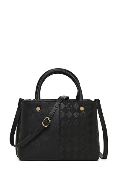 Derimod Women's Black Long Strap Printed Classic Shoulder Bag 26Pbd200018