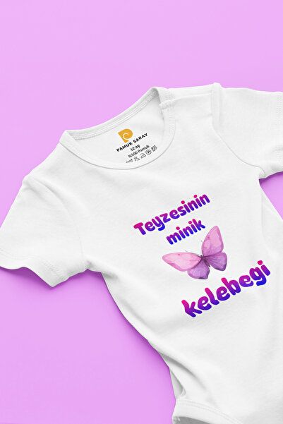 LilJoy بدلة أطفال قصيرة الأكمام مطبوعة بطبعة فراشة صغيرة من القطن العضوي بنسب...