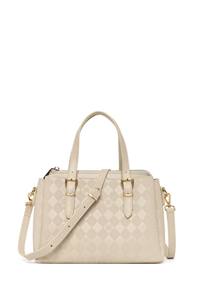 Derimod Kadın Krem Uzun Askılı Baskılı Kol Çantası 26SBD200218