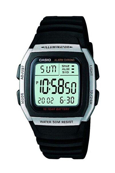 Casio Digital Watch with Resin Strap for Youth Model W-96H-1AVDF - Size 37 mm...