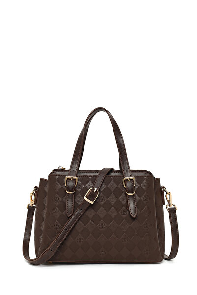 Derimod Γυναικεία τσάντα ώμου με μακρύ λουράκι σε καφέ χρώμα 26SBD200218