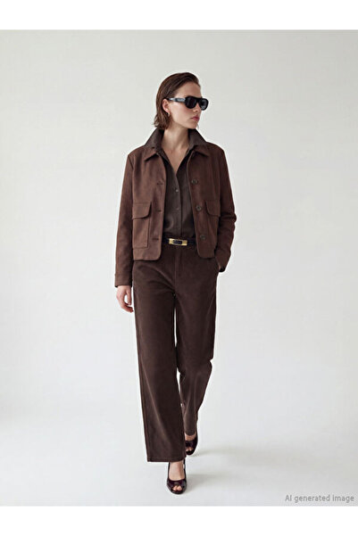 LC Waikiki Rmz Gi̇yi̇m Farkiyla Slim Fit Women's Corduroy Pants