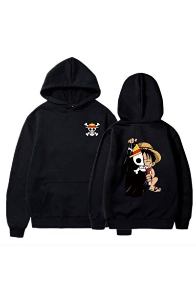 COZYWEAR سويت شيرت أسود كبير الحجم للجنسين مع قلنسوة، مطبوع بجودة عالية، مريح...