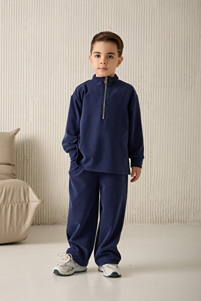ŞEYMA COŞKUN Yarım Fermuarlı Kids Lacivert